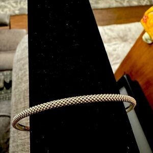 Lagos Sterling Silver Caviar Bangle, Size M